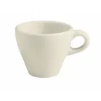image of GET PA1101804324 Cappuccino Cup, 5.5 Oz (4-1/3”), White Porcelain Stackable Microwave Safe - 1 Dozen