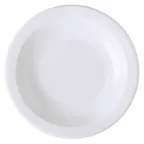 image of GET PA1101812724 Plate, 11" Round Porcelain White Narrow Rim Rolled Edge Safe to 380°F - 1 Dozen