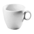 image of GET PA1101814124 Espresso Cup, 1.9 oz (3" Dia.), Porcelain Bright White, Handle, Safe - 1 Dozen