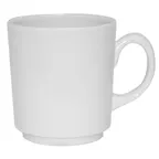 image of GET PA1101826412 Tea Cup Mug, 12-13 Oz, 3.25" Dia x 4.4" H, Porcelain, Stackable, 380°F Safe-1 Dozen