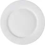image of GET PA1101901424 Plate, 6-1/2" Round, Rolled Edge, Scratch/Chip Resistant Porcelain White - 1 Dozen