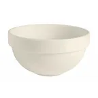 image of GET PA1101905412 - 45 Oz 7" Porcelain Salad Bowl, White, Rolled Edge, Oven Safe 380°F - 1 Dozen