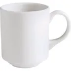 image of GET PA1101906424 Mug - 11.5 Oz 4.5" White Porcelain, Edge, Stackable, Microwave Safe - Dozen
