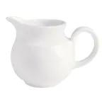 image of GET PA1101908512 Creamer Pitcher, 8.8 Oz Porcelain White, Rolled Edge, Oven Safe 380°F - Dozen
