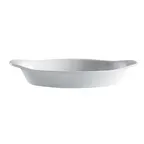 image of GET PA1101909712 Au Gratin Dish, Oval 9" x 4", 9-4/5 oz Porcelain White, Rolled Edge - Dozen