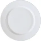 image of GET PA1101921524 Plate, 6-1/2" Round, Rolled Edge, Scratch/Chip Resistant Porcelain White, 1 Dozen