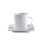 image of GET PA1101974324 Cup 8 Oz 4" White Corona-Zen Porcelain Microwave/Dish Safe 380°F NonStack - 1 Dozen