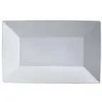 image of GET PA1101977906 Rectangular Platter, 15 3/4" x 10", Porcelain, Rolled Edge, Bright White