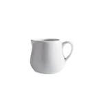 image of GET PA1101979224 Creamer Pitcher, 3 Oz., 2-1/2", Porcelain White, With Handle - 1 Dozen