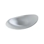 image of GET PA1101982606 Plate – 10-6/7" Slanted Porcelain White Scratch-Resistant Safe to 380°F - Dozen