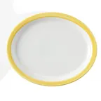 image of GET PA1600807812 Porc. Platter 13" x 11" Narrow Rolled Orange/Corona/Calypso/Yellow 380°F - Dozen