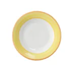 image of GET PA1600901524 Plate – 7-1/4" Porcelain, Orange Edge, Scratch‑Resist, Oven Safe 380°F – Dozen