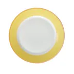 image of GET PA1600902524 10" Round Porcelain Rolled Orange Edge SR 380°F Micro/Dish Safe - 1 Dozen