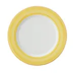 image of GET PA1600902724 10-5/8" Round Porcelain Plate, Orange Rolled Edge, Color, Scr‑Ch, M/D 380°F - Dozen