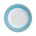 image of GET PA1601902024 8" Plate,Rolled Yel Edge,Scratch‑Res,MW/DW/OVSafe 380°F,Corona/Calypso/Blue-1Dozen