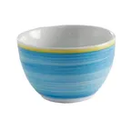 image of GET PA1601904524 Bouillon Cup, 8 oz, 4" Dia, Porcelain Yellow Edge Microwave/Oven Safe380°F - 1 Dozen