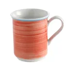 image of GET PA1602606124 Mug - 11 oz (5" Dia.) Porcelain, Scratch-Chip, Microwave Safe, Blue Edge - 1 Dozen