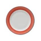image of GET PA1602901524 7-1/4" Round Porcelain Plate Rolled Edge ScratchResist MW/DW/OV Safe Blue - Dozen