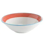 image of GET PA1602903224 7" Porcelain Bowl, 15-1/2 Oz, Blue Edge, Microwave & Oven Safe - 1 Dozen