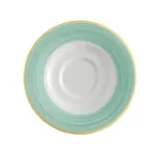 image of GET PA1603900124 Coffee Espresso Saucer, 5" Dia., Scratch-Resistant, Porcelain, Yellow - 1 Dozen