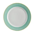 image of GET PA1603902524 10" Round Porcelain Plate Yellow Rolled Edge Scratch‑Res Oven Safe 380°F - 1 Dozen