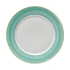 image of GET PA1603902724 10-5/8" Porcelain Plate, Yellow Rolled Edge, Resist, Mic/DW Safe 380°F - 1 Dozen
