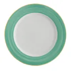 image of GET PA1603902912 Plate - 12¼" Porcelain Yellow Rolled Edge Microwave/Dishwasher Oven 380°F - Dozen