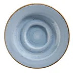 image of GET PA1604900124 Coffee/Espresso Saucer, 5" Round, Rolled Edge, Porcelain, Corona Blue - Dozen