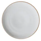 image of GET PA1605712812 11" Round Coupe Rim Porcelain Plate, Beige, Rolled Edge - 1 Dozen