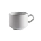 image of GET PA1647904324 Tea Cup, 8-1/10 Oz, 4.5" Handle & Rolled Edge, Porcelain, Corona Celtic - 1 Dozen