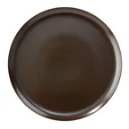 image of GET PA1942711724 7" Round Porcelain Plate, Brown Glaze, Coupe Rim/Rolled Oven Safe 380°F- 1 Dozen