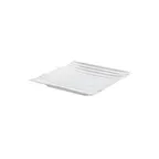 image of GET PL-14-W Polynesian Plate, 14" x 13", Rectangular, Break-Resistant, Melamine, White