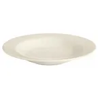 image of GET PP1100703624 Soup Plate, 9" Dia., 9-11/16 Oz., Porcelain, Rolled Edge, Rimmed, Off White - 1 Dozen