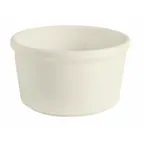 image of GET PP1100807224 Ramekin, 3 Oz, 3" Rolled Edge, Porcelain White, Microwave/Dishwasher Safe - 1 Dozen
