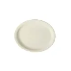 image of GET PP1100807612 Oval Porcelain Platter, 10-1/3" x 8-1/2", Narrow‑Rim, Rolled Edge, Off‑White - Dozen