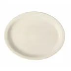 image of GET PP1100807712 - Oval Porcelain Platter 11-3/4" x 9-2/3" Narrow Rim & Rolled Edge, White - 1 Dozen