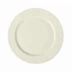 image of GET PP1100902912 12‑1/4" Round Porcelain Plate, Off White, Rolled Edge, Scratch‑Resistant - Dozen