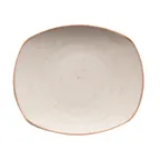 image of GET PP1605722612 10" Porcelain Plate Beige Rolled Edge Microwave/Dishwasher Safe to 380°F - Dozen