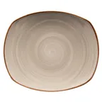 image of GET PP1607722612 - 10" Round Grey Porcelain Plate Scratch Microwave Oven 380°F RolledEdge - 1 Dozen