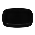 image of GET PP1941917612 Porcelain Tray 13-2/5" x 8-1/4" Black Glaze, Microwave Safe, Oven 380°F - 1 Dozen