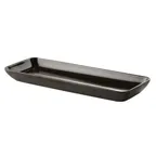 image of GET PP1942497712 Porcelain Tray, 14-1/6" x 5-1/2", Brown, Rolled Edge, Oven Safe 380°F - 1 Dozen