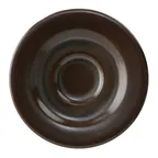 image of GET PP1942900124 Coffee Saucer 5" Rolled Edge Porcelain Brown Glaze ScratchRes Mic/DW 380°F - 1 Dozen