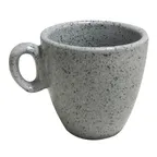 image of GET PP1944814124 Espresso Cup, 1-7/8 Oz (3" Dia.) Handle, Porcelain, Cosmos Moon Grey Glaze - Dozen