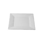 image of GET PS004WW Bugambilia Square Metal Platter 15" x 15" x 1-1/4", Aluminum Resin‑Coated, Solid White