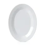 image of GET PT-129-MN-W Minski™ Platter, 12" X 9" Oval Melamine Tray, White, Dishwasher Safe - 1 Dozen