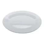 image of GET PT-151-MN-W Minski™ Plate, 15" x 11", Oval, Textured Rim, Break-Resistant, Melamine, White