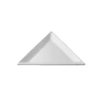 image of GET PT003FR Bugambilia Triangular Platter 15" x 15" x 1" Cast Aluminum, Fire Red Resin
