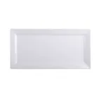 image of GET Q2-V147-W Serving Platter, 14"L x 7"W x 1"H, Rectangular Melamine, White