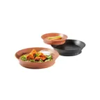 image of GET RB-892-TER Clipper Mill Basket, 9" x 1-1/4" Deep, Round, Orange, Plastic, Safe – 1 Dozen
