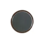 image of GET RCT-14-NS - 14" Round Melamine Serving Tray, Brown Tray with Black Non‑Skid Surface, 12‑Count Dozen